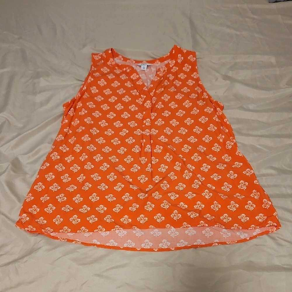 crown & ivy Orange Tank